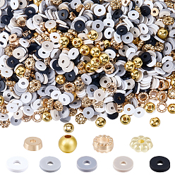 (52) Непрозрачная лаванда 3500 шт 5 цвета бусины из полимерной глины ручной работы, Диск / плоские круглые, Heishi бусы, с 900шт. пластиковыми бусинами ccb, белые, 6x1 мм, отверстие : 2 мм