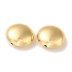 Настоящее золото 18K Стойки обшивки латунные бусины, долговечный, без свинца и без кадмия, плоско-круглые, реальный 18 k позолоченный, 19x8.5 мм, отверстие : 2 мм