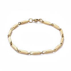 Золотой Ионное покрытие (ip) унисекс 304 браслеты-цепочки из нержавеющей стали, с карабин-лобстерами , слово иисус, золотые, 8-1/2 дюйм (21.5 см), 3 мм