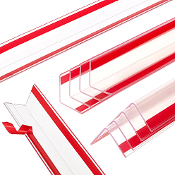 Clear 10Pcs PVC Self-adhesive Anti-collision Strips, for Furniture Against Corners, Clear, 400x40x40mm