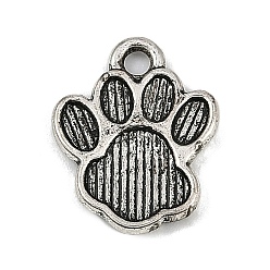 Paw Print Подвески сплава cmолы, тема животных, прелести смешанных форм, отпечаток лапы, 16x12.5x2 мм, отверстие : 2 мм