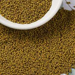 (RR2312) Матовый Непрозрачный Горчичный Миюки круглые бусины рокайль, японский бисер, 15/0, (rr 2312) матовая непрозрачная горчица, 1.5 мм, Отверстие : 0.7 мм , около 27777 шт / 50 г