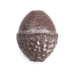 Розово-Коричневый Непрозрачные бусины из прозрачного стекла, желудь, розово-коричневый, 12x10 мм, отверстие : 1 мм