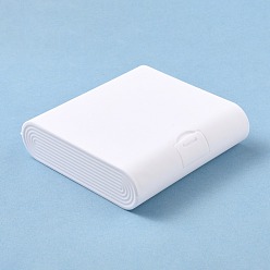 White PP Jewelry Box, Mini Jewelry Box for Ring Necklace Bracelet Earring Storage, White, 109.5x112x30mm