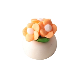 Оранжевый Миниатюрные украшения из полимерной глины для растений в горшках, аксессуары для домашнего кукольного домика с микро-ландшафтом, притворяясь опорными украшениями, оранжевые, 15x18 мм