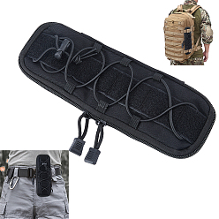 Black Outdoor Oxford Cloth Folding Knife Zipper Pouches, Tactical Knife Sheath Bags, Rectangle, Black, 25.2x8.5x3cm