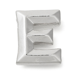 Letter E Стойки обшивки латунные подвески, долговечный, без кадмия и без свинца, подвески с буквой az~z, Письмо E, 18x15x6 мм, отверстие : 3.5x2 мм