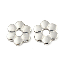 Платина CCB пластиковые шарики, цветок, платина, 16.5x2 мм, отверстие : 4.5 мм