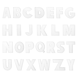 Прозрачный Акриловый шаблон, модель ручной работы из кожи, DIY брелок материал, алфавит, Письмо ~ Z, прозрачные, 56.5~63.5x20.5~70.5x1.5 мм, отверстия : 1 mm , 26 шт / комплект