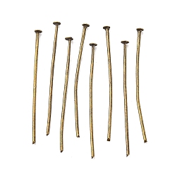 Античная Бронза Железные штыри с плоской головкой, без кадмия, без никеля и без свинца, античная бронза, 35x0.75~0.8 мм, 20 датчик, Около 5400 шт / 1000 г, Руководитель: 2 mm