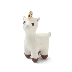 Альпака Подвески из эмали и сплава, золотые, альпака, 18x13x6 мм, отверстие : 1.4 мм