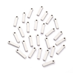 Letter I Не тускнеющие 304 подвески из нержавеющей стали, матовый стиль, греческий алфавит, цвет нержавеющей стали, letter.i, letter.i: 11.5x3x1.5 мм, отверстие : 1.5 мм