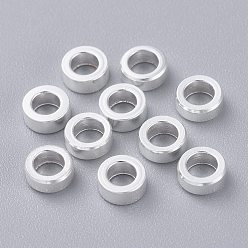 Серебро 304 из нержавеющей стали разделительные бусины, кольцо, серебряные, 5x2 мм, отверстие : 2.5 мм