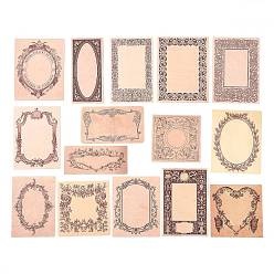 Темный Лосось 30 листы старинных блокнотов для заметок, наклейки с наклейками, для офисного школьного чтения, прямоугольные, темный лосось, 30~68x75~85x0.1 мм