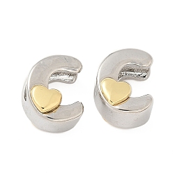 Letter C Латунные бусины, без кадмия и без свинца, платиной и золотом, буква С, 11x8.5x7.5 мм, отверстие : 5x4 мм