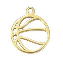 Basketball 304 прелести нержавеющей стали, отрезать, мяч, золотые, баскетбол, 12.1x9.9 мм