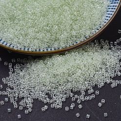 (DB1404) Transparent Pale Green Mist MIYUKI Delica Beads, Cylinder, Japanese Seed Beads, 11/0, (DB1404) Transparent Pale Green Mist, 1.3x1.6mm, Hole: 0.8mm, about 2000pcs/bottle, 10g/bottle