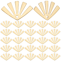 Настоящее золото 18K 30 латунные подвески шт., фанатское очарование, реальный 18 k позолоченный, 12.5x20x0.5 мм, отверстие : 1.4 мм