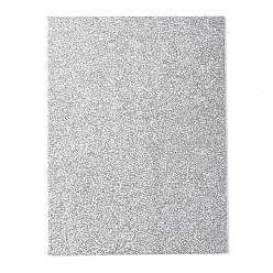Silver Double-Faced Imitation Leather Fabric, for DIY Earrings Making, Silver, 200x150x2mm