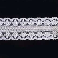 Белый Кружева отделка нейлон ленты для изготовления ювелирных изделий, белые, 1 дюйм (26 мм), около 300 ярдов / рулон (274.32 м / рулон)