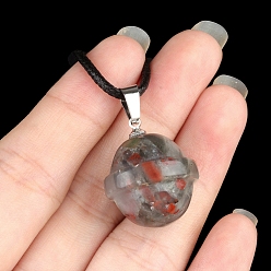 Гелиотроп Подвески из натурального камня, круглые, 20 мм