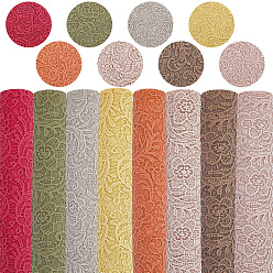 Mixed Color 8Pcs Imitation Leather Fabrics, DIY Craft, Rectangle, Mixed Color, 330x200x1.5mm