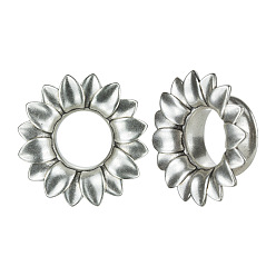 Платина Ушные туннели из цветочной латуни, платина, 10 мм