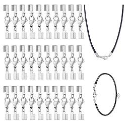 Нержавеющая Сталь Цвет 30 шт. 304 карабины из нержавеющей стали с наконечниками для шнура, цвет нержавеющей стали, 32 мм, внутренний диаметр: 3.5 мм