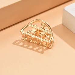 Half Round Металлические полые заколки-коготь для волос, аксессуары для волос для женщин и девочек, полукруглый, 24x18x20 мм