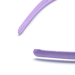 Plum Plain Plastic Hair Band Findings, No Teeth, Covered with Cloth, Plum, 120mm, 9.5mm