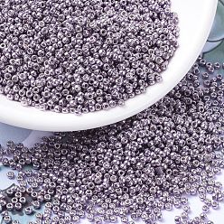 (RR1062) Galvanized Dusty Mauve Миюки круглые бусины рокайль, японский бисер, 11/0, (rr 1062) оцинкованный пыльно-лиловый, 11/0, 2x1.3 мм, Отверстие : 0.8 мм , около 5500 шт / 50 г