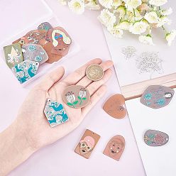 Mixed Color DIY 3D Printed Dangle Earring Making Kits, 20Pcs 10 Styles Geometric Acrylic Pendants, Iron Earring Hooks and Jump Rings, Mixed Color, 40x37x2.5mm, Hole: 1.6mm