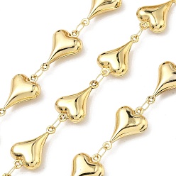 Золотой 304 цепи из нержавеющей стали ссылка, пайки, долговечный, с катушкой, золотые, 18.5x11.5x5 мм