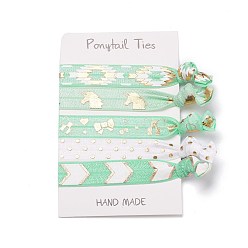 Planet Девушки аксессуары для волос, нейлоновые резинки для волос, Держатель конского хвоста, аксессуары для волос, узел, вселенная тематический узор, 95~107x15~17 мм