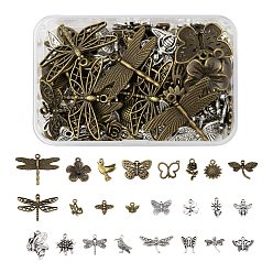Antike Bronze & antikes Silber Anhänger im tibetischen Stil im PC-Stil, Mischformen, antike Bronze & antikes Silber, 96 Stück / Stil