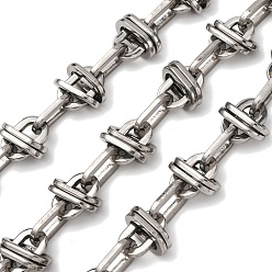 Нержавеющая Сталь Цвет 304 звенья узловой цепи из нержавеющей стали, несварные, цвет нержавеющей стали, 11x6.5x1.4 мм
