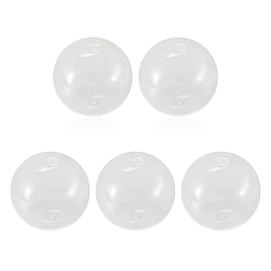 Прозрачный Бусины ручной работы из дутого стекла с двумя отверстиями, круглые, прозрачные, 40 мм, отверстие : 2 мм