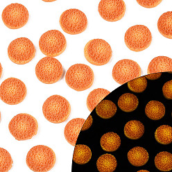 Плоский Круглый Кабошоны из светящейся смолы печенья, светится в темноте, круглые, 11~11.5x3.5 мм