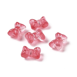 Индийский Красный Прозрачные брызги, окрашенные распылением, бантом, Индийская красная, 10x14x8 мм, отверстие : 1 мм