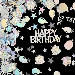 Mixed Shapes 2 пакеты пластиковые конфетти, для празднования дня рождения, разнообразные, 6~20x6~44x0.2 мм, 30 г / мешок