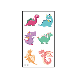 Dinosaur Съемные временные водостойкие татуировки, бумажные наклейки на тему животных, рисунок динозавра, 10.5x6 см