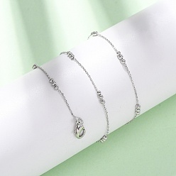 Платина 2мм латунные круглые шариковые кабельные цепочки ожерелья, с карабин-лобстерами , стойки покрытие, долговечный, платина, 15.75 дюйм (40 см)