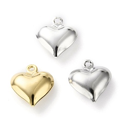 (52) Непрозрачная лаванда Латунь прелести, сердце, разноцветные, 13x11.5x3.5 мм, отверстие : 1.2 мм