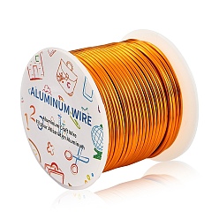 Goldenrod Round Aluminum Wire, for Jewelry Making, Goldenrod, 12 Gauge, 2mm, about 30m/roll