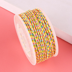 Желтый Нити хлопчатобумажные, макраме шнур, декоративные нитки, для поделок ремесел, упаковка подарков и изготовление ювелирных изделий, желтые, 1.8 мм, около 21.87 ярдов (20 м) / рулон