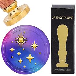 Звезда Латунная восковая печать с деревянной ручкой, для diy scrapbooking, звезда, 25 мм