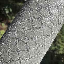 Серебро Блестящие фактурные ткани из искусственной кожи, поделки товары для рукоделия, серебряные, 33x20 см