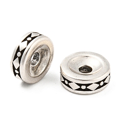 Античное Серебро Покрытие стойки экологически чистыми латунными бусинами, без кадмия и без свинца, колонка, античное серебро, 8.5x3 мм, отверстие : 2 мм