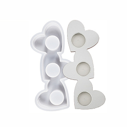 Heart Candle Holder Silicone Molds, For Candle Making, Heart, 26.2x13x2.6cm, Inner Diameter: 4.2cm
