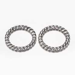 Antique Silver Alloy Linking Rings, Antique Silver, 23x2.5mm, Hole: 17mm